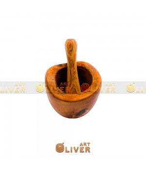 Natural mortar with pestle